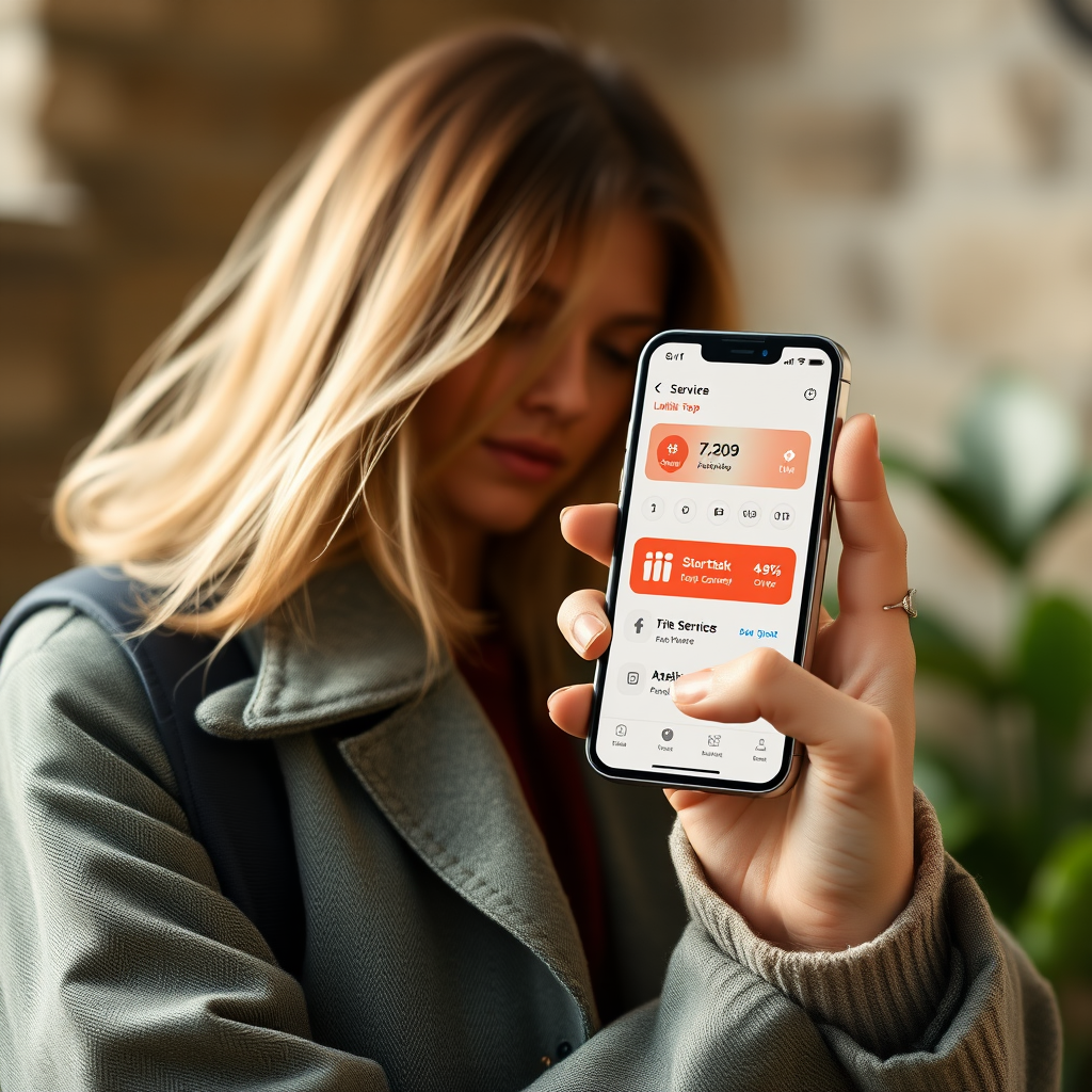 Irish consumer using smartphone to access unified digital platform for mobile service management, showing eir mobile top up interface with clean design and intuitive navigation